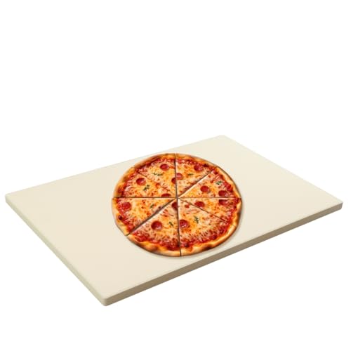 Pizza Stone for Oven 20'' Large Pizza Stone For Grill Baking Stone Cordierite Bread Stone Ideal for Baking Different Sizes of Pizzas or Bread Rectangular 20''x13.5''