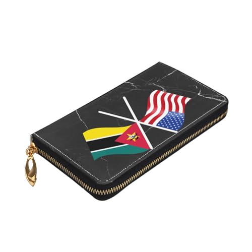 American And Mozambique Flag Wallet Card Bag4