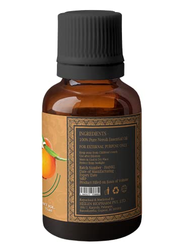 Image of Heilen Biopharm Neroli Essential Oil - 15 mL Bottle Pack of 1,For Calming & Soothing Scalp & Body (Citrus aurantium)