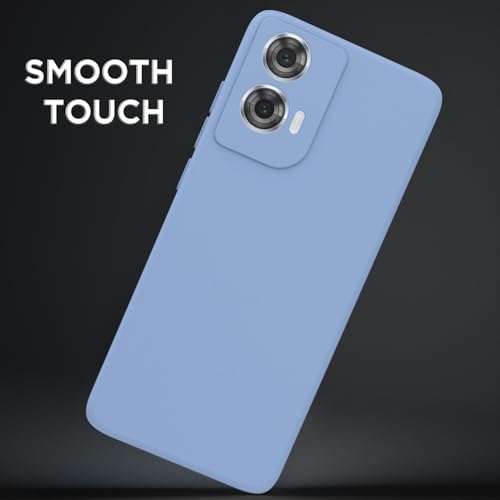 Image of Pikkme Back Cover for Motorola Moto Edge 50 Fusion 5G / Motorola Moto G96 5G | Slim Soft Matte Silicone Cover with Camera Protection & Shockproof Bumper Case (Aqua Blue)