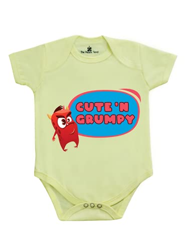 The Peppy Tend Cute"Cute'N Crumpy" Printed Unisex-Baby Half Sleeves Onesie