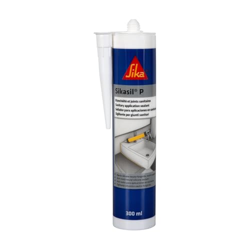 SIKA - Mastic silicone universel pour joint d'étanchéité et joints sanitaires - Sikasil P Transparent - Multisupports - Résistant aux UV/Moisissures - 300ml