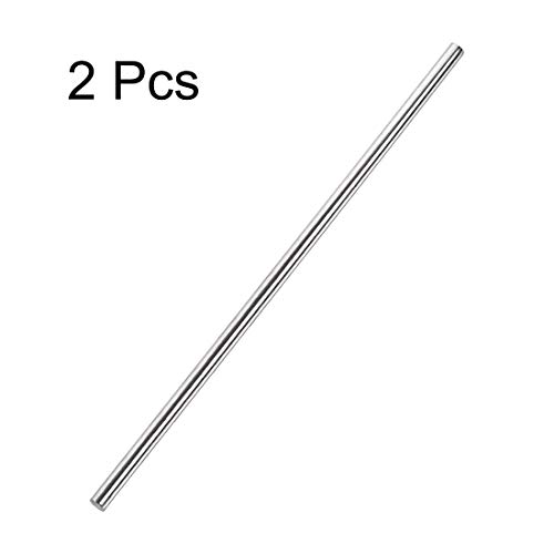 Image of uxcell 5mm x 300mm 304 Stainless Steel Solid Round Rod for DIY Craft - 2pcs