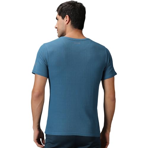 Image of DOMIN8 Men's Breathable Polyester Sports Gym T-Shirt Blue
