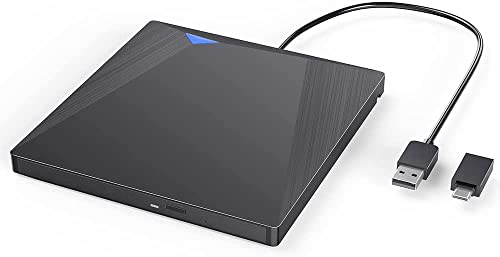 Unidad externa lectora y grabadora de CD/DVD USB 3.0 tipo C