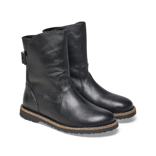 Birkenstock, UPPSALA SHEARLING, Lederstiefel, Mode Fashion, Schwarz , 37 EU Stretta