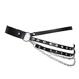 Fashion Waist Belt | Women's Punk PU Leather Belt,Steampunk Underbust Adjustable Halloween Accessories