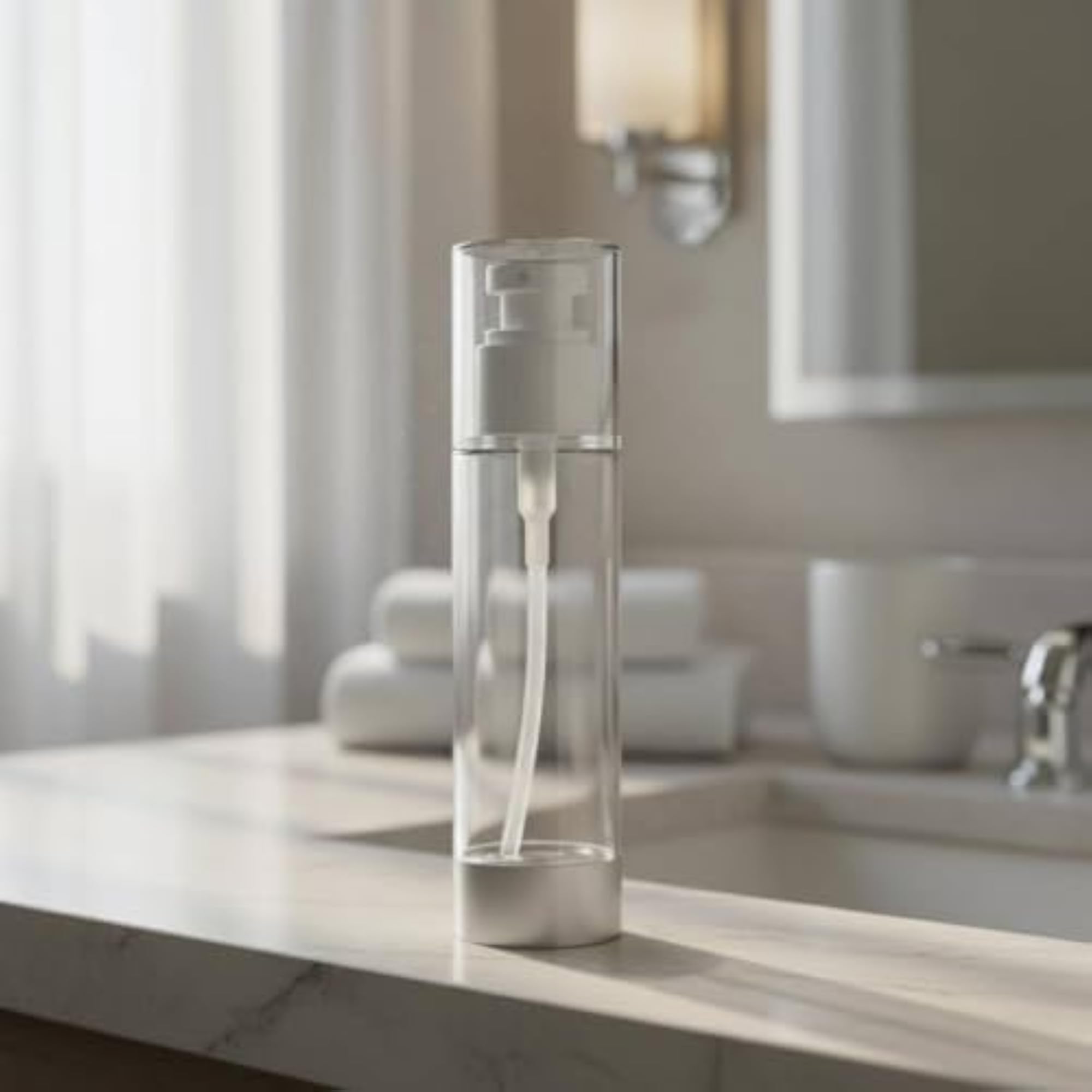 Airless Pump Bottle Reusable Vacuum Pump Container, 50ML