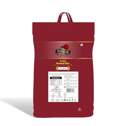 Red Rose Classic Basmati Rice 5Kg, Perfectly Aged, Rich Aroma, Best ...