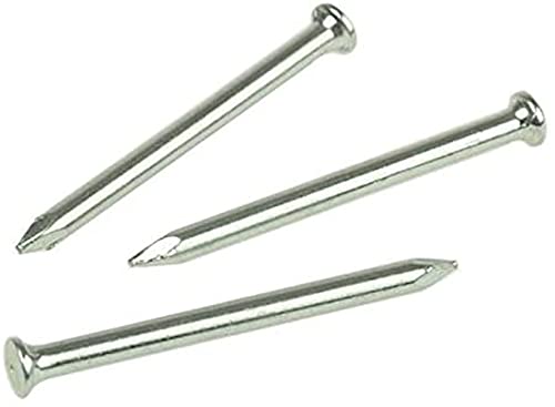 Merriway BH02271 (60 Pcs) Hardened Ribbed Concrete Hard Wall Masonry Nail, 30mm (1.1/4 inch) - Pack of 60 Pieces, Silver