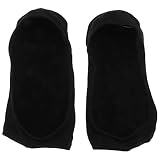 generic 1 Pair Black Women No Show Peep Toe Sock Toeless Cotton Non Slip Shoe Liner Open Toe Socks Y