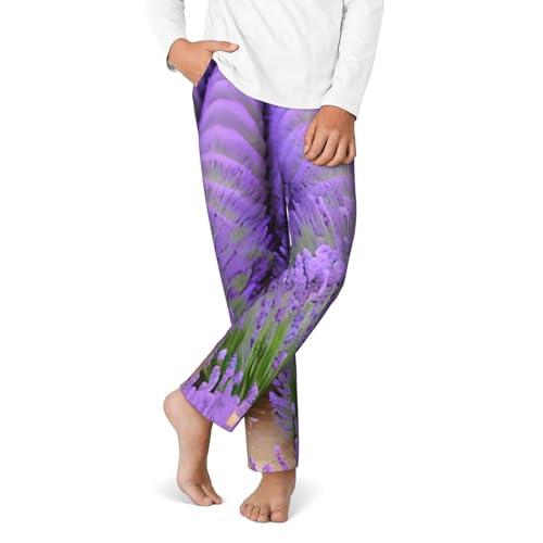 Pantalon de pyjama lavande extensible, le bas de nuit décontracté pour vos week-ends - 7