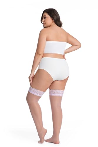 Image of Women's Lace Top Thigh High Stocking with Stay Up Silicone