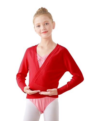 Phoeswan Kids Girl's Ballet Sweater Cardigan Ballet Warm Up Active Sweaters for Leotards