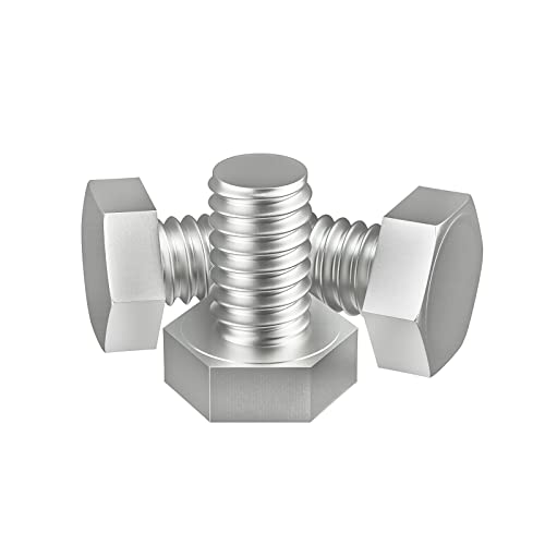 Image of 1 /4-20 x 5 /8 inch (5 /8 to 5 inch Optional) Hex Head Screw Bolt, Stainless Steel 18-8(304), Fully Threaded,15pcs