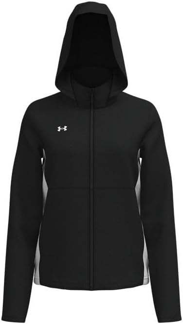 Under Armour Women's Rival Stretch Woven Jacket - Water Repellent LG Black-wht