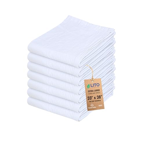 Flour Sack Towels | Tea Towel for Crafts| Kitchen Dish | Cotton Blank Towel for Embroidery| Baking...