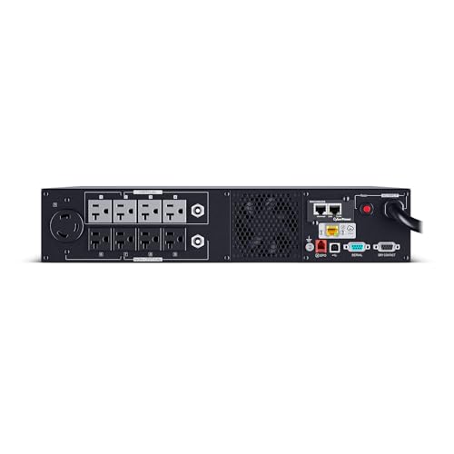 Image of CyberPower PR3000RT2UCN Smart App Sinewave UPS Battery Backup and Surge Protector, 3000VA /3000W, 9 Outlets, 2U Rack /Tower, AVR, Pre-Installed RMCARD205, Built-in cloud monitoring, UL Certified