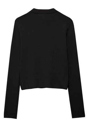 Tie Front Cardigan Sweaters for Women Y2K Bow Tie Open Front Cardigans Crewneck Long Sleeve Sweaters4