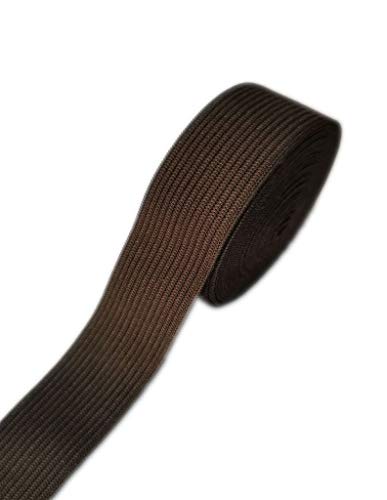 Ninepeak Elastic Bands Spool Sewing Band Flat Elastic Cord, Dark Brown, 5 Yards (1 Inch)