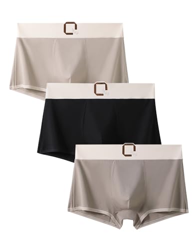 Ultra-Soft Cotton Comfort Men's Trunks Underwear, Stretchy and Breathable Men's Trunks 3 Pack