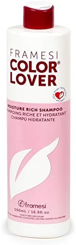 FRAMESI Color Lover Moisture Rich Sulfate Free Shampoo with Quinoa & Aloe Vera, Color Treated Hair, Fresh, 16.9 Fl Oz