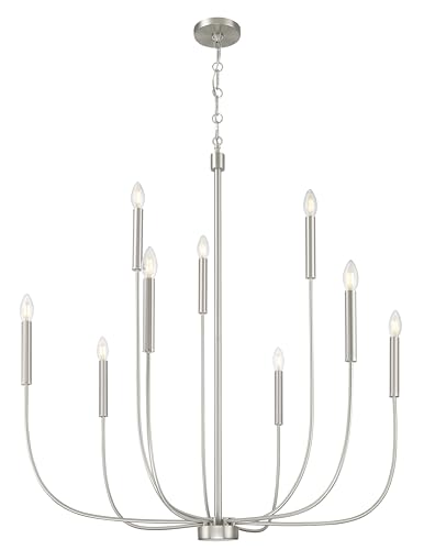 Craftmade - Lustre Traci 9 Light 104 cm com acabamento em níquel polido escovado