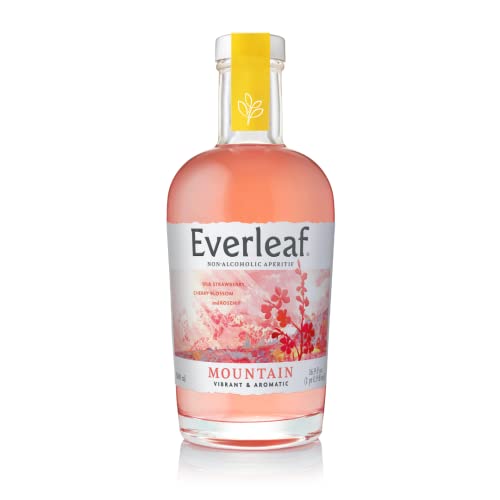 Everleaf Mountain – Alcohol Free Pink Gin - Low Calorie and Vegan - Vibrant & Aromatic Spritz with Cherry Blossom and Strawberry - Non-Alcoholic Gin Alternative (50cl)