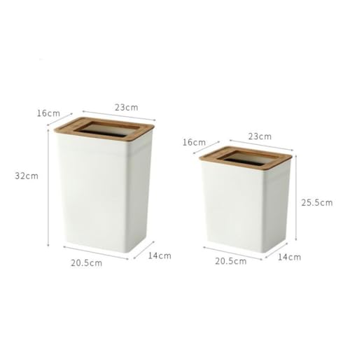 Image of ABOOFAN Kitchen Garbage Cans Japanese Fair Pitcher Storage Bucket Strawberry Decor Bathroom Bin Wood Garbage Container Bin Trash Can Home Decor Trash Basket Wooden Bamboo Cover Desk Office