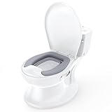 GarveeLife 子供用 おまる 洋式トイレ 組立簡単 トイレトレーニング 男の子 女の子 育児 トイトレ 補助便座 防滑設計 お手入れ簡単 取っ手付き18ヶ月~