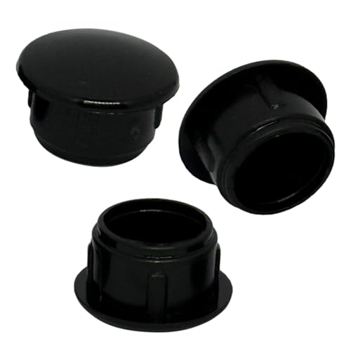 Image of (Pack of 40) Jet Black Plastic Hole Plugs 0.55 inch x 0.43 inch (14 x 11 mm), Drill Hole Cover Caps, Furniture Hole Plug, Screw Hole Plugs