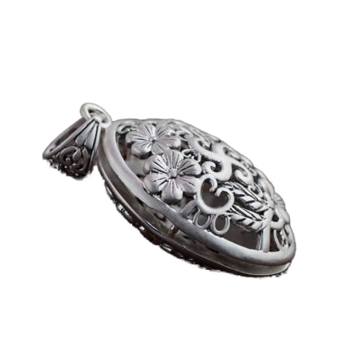 Collier argent S925 fini les bijoux ternes avec la fleur creuse
