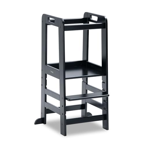 hauck Holz Lernturm Kinder mitwachsend 1-6 Jahre, Learn N Explore Black