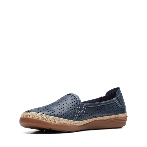 Clarks Clarks Collection Women's Elaina Ruby Loafer, Navy Leather, 9 W US