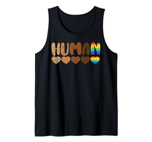 Human Melanin Rainbow LGBT Black History Pride Equality Gift Canotta