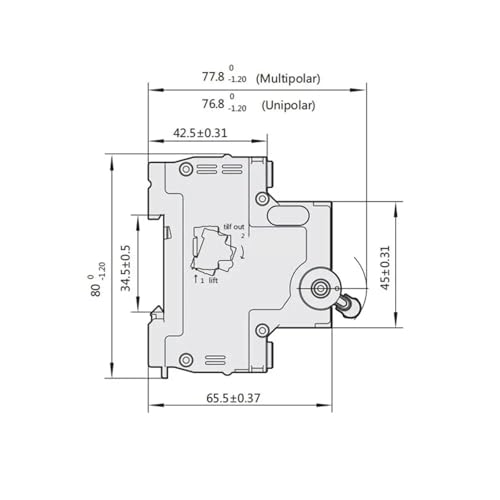 Interruptor de aire domestico CA 230V con proteccion magnetotermica 4