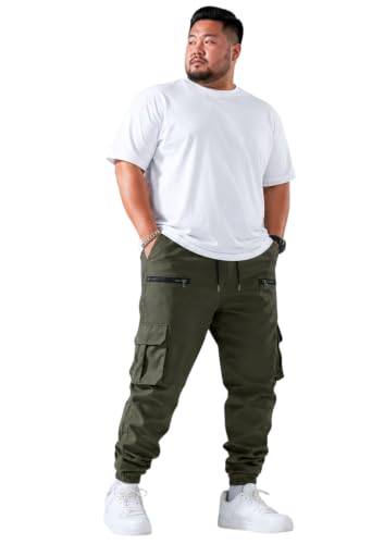 Image of INKKR Men Plus Size Cargo Pants || Plus Cargo Pants Cotton || 2XL-6XL