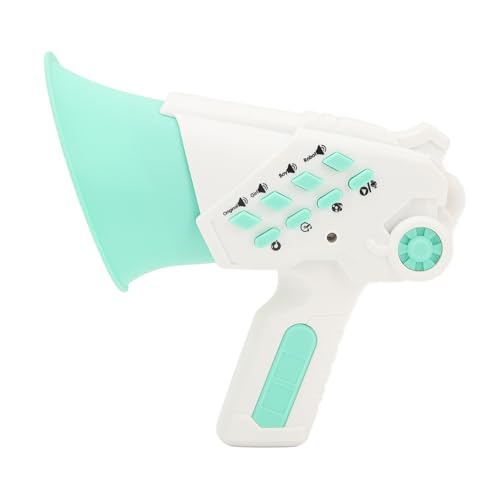 Voice Changer Microphone, Kids Handheld Loudspeaker Kids Toy Megaphone Funny Megaphone with Multi Voice Effects Plastic Light Green Changer Horn Toy for Boys Girls