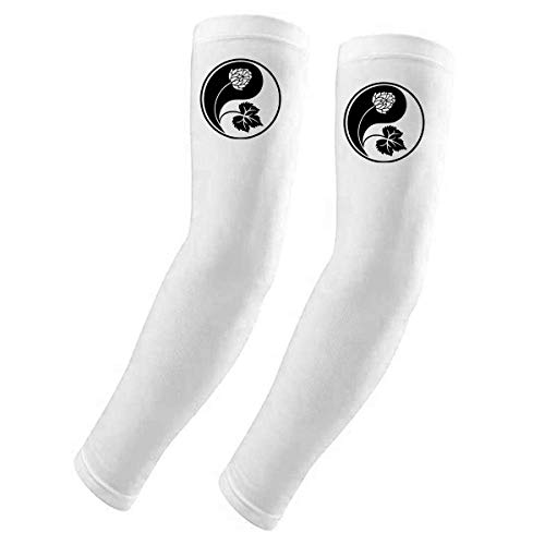 Housse de protection solaire UV Yin-yang fleurie pour bras et extérieur