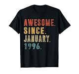 Awesome Since January 1996 26th Birthday Gift 26 Year Old T-Shirt