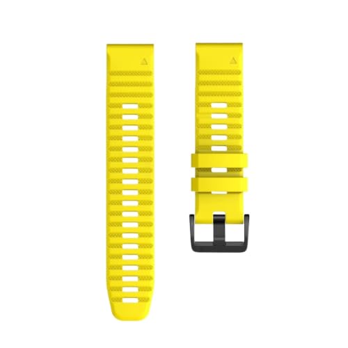 [DASQBC] 26mm 22mm Band For Fenix 6X/6X Pro/5/3 Soft Silicone Strap For Fenix 6/6 Pro/5X/5 Plus Watchband Bracelet(Yellow,22mm-F