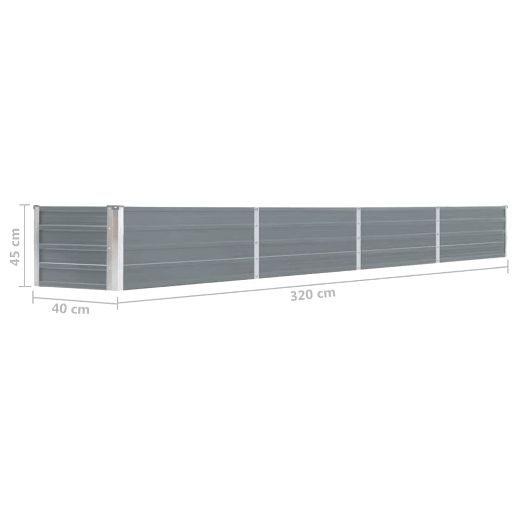 Jardinière Sur Pieds Acier Galvanisé 400x80x45 Cm Vert – Potager Surélevé Jardin & Balcon