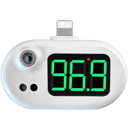 AUWEEX Mobile Phone USB Thermometer, Mini Portable Non-Contact Infrared Thermometer for iPhone, iPad...