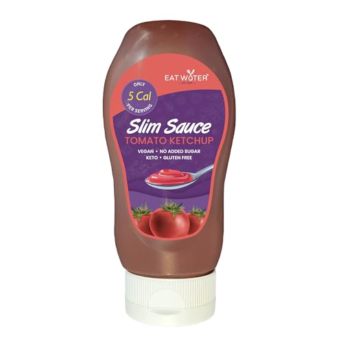 Eat Water Slim Sauce Tomato Ketchup 300ml | Low Calorie Vegan Ketchup | Sugar Free, Gluten Free, Keto Friendly Sauce | Guilt-Free Condiment for Burgers, Fries, Sandwiches & Everyday Meals