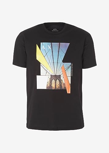 A｜X ARMANI EXCHANGE Men's Regular Fit Brooklyn Bridge Graphic Tee3