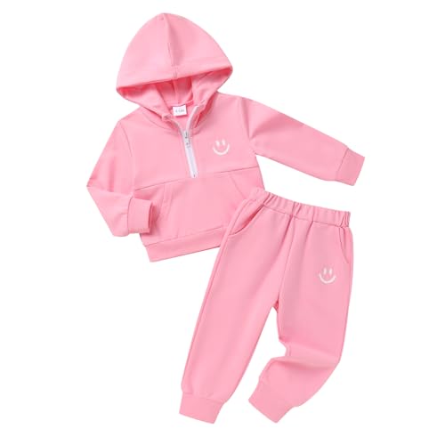 Image of YOUNGER STAR Toddler Baby Boy Girl Clothes Fall Winter Outfits Long Sleeve Hoodie Sweatshirt Sweat Pants Cotton Sweatsuits