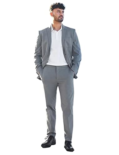 Costume 2 pièces pour hommes avec veste à revers en pointe et pantalon ajusté pour smoking
