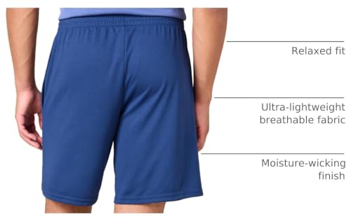 Image of Amazon Essentials Men's Athletic Basketball Gym Shorts, Breathable Moisture Wicking Loose-Fit with Elastic Waist, Pack of 2