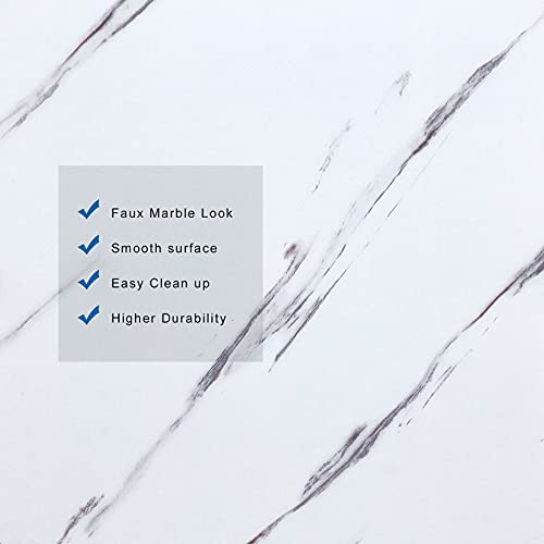 Modern Nightstand For Small Spaces, Living Room, Bedroom, White Marble Side End Table With Open Storage Shelf, Hexagon Accent Table With Black Metal Frame, 2-Tier Snack Table Plant Stand Table #TOP6