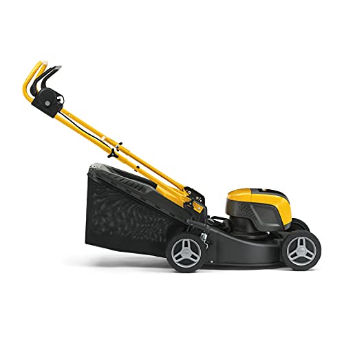 Side view of STIGA Collector 543 AE KIT lawn mower with handle extended